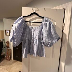 ~Things Between~ Blue Striped Women's Top